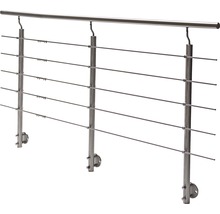 Balustradă din oțel inoxidabil cu cabluri orizontale din sârmă