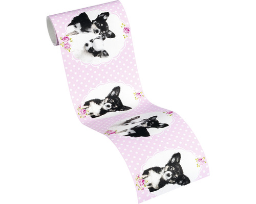 Tapet cu motiv Chihuahua și model cu puncte