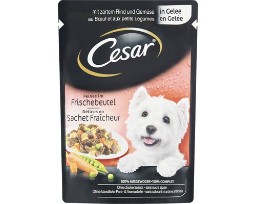 Hrană umedă pentru câini Cesar vită & legume în aspic, 100 g