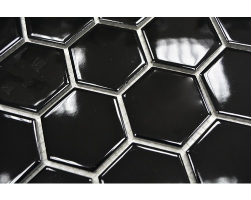 Prim-plan cu plăci de mozaic hexagonale