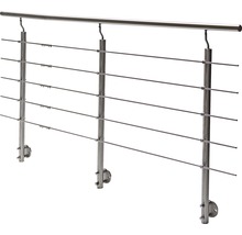 Balustradă din oțel inoxidabil cu cabluri orizontale