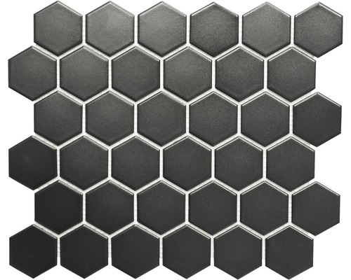 Mozaic piscină ceramic HX 095 negru mat 32,5x28,1 cm