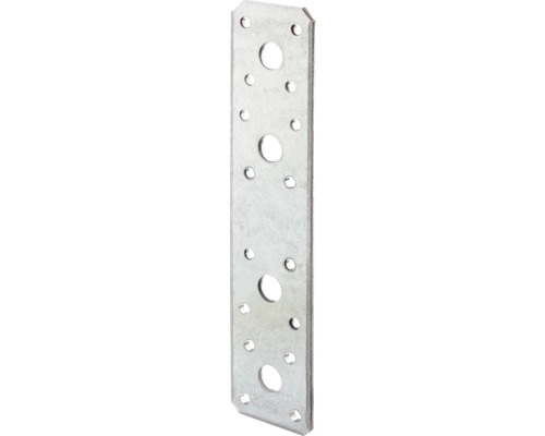 Placă perforată de îmbinare lemn Alberts 180x40x3 mm, oțel zincat Sendzimir Conector metalic cu găuri