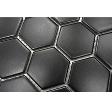 Mozaic piscină ceramic HX 095 negru mat 32,5x28,1 cm