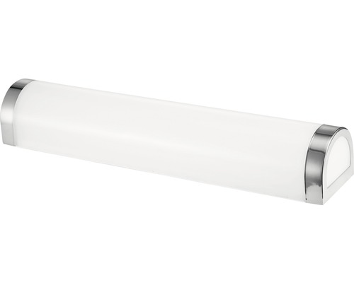 Aplică baie de perete crom/alb cu LED integrat Vltava 20W 2200 lumeni IP44 Lumină de perete cu LED cu detalii cromate