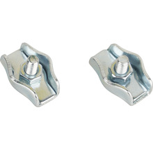 Două cleme de cablu din sârmă metalică