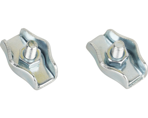 Două cleme de cablu din sârmă metalică
