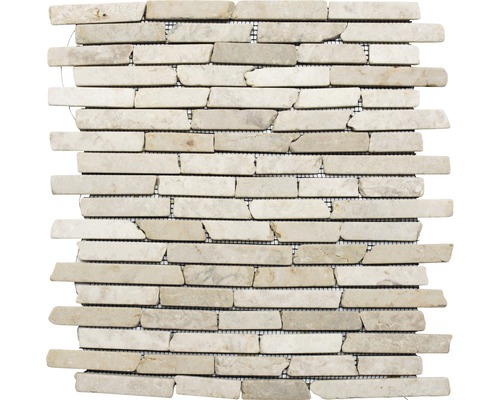 Mozaic marmură MOS Brick 105 bej mat 30,5x30,5 cm Placă de mozaic din piatră naturală