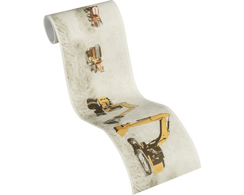 Rola de tapet cu model de vehicule de șantier