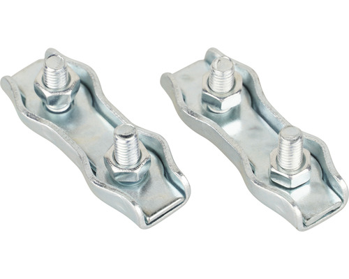 Două cleme de cablu din metal