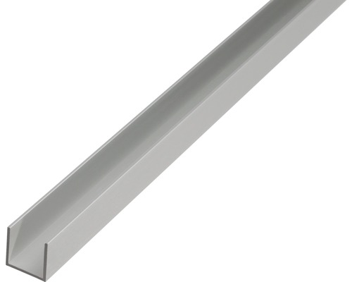 Profil aluminiu tip U Kaiserthal 20x10x20x1,5 mm, lungime 2m
