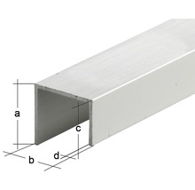 Profil U din aluminiu cu dimensiuni