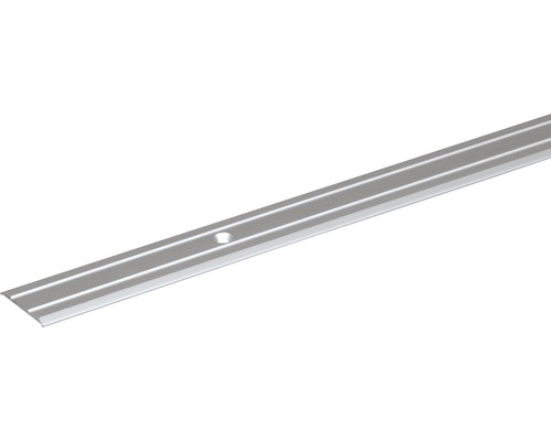Profil de trecere aluminiu Alberts 900x25mm, argintiu Profil de tranziție din aluminiu cu orificiu de montare