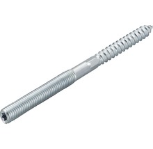 Prezoane dublu filetate Fischer STST 8x140 mm oțel zincat, cap Torx, pentru dibluri & lemn, 50 bucăți