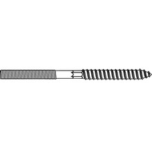 Prezoane dublu filetate Fischer STST 8x140 mm oțel zincat, cap Torx, pentru dibluri & lemn, 50 bucăți