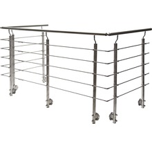 Balustradă din oțel inoxidabil cu bare orizontale de umplere pentru protecție împotriva căderilor
