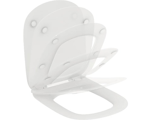 Capac WC cu închidere lentă subțire Ideal STANDARD Tesi duroplast alb 44,5x36,5 cm