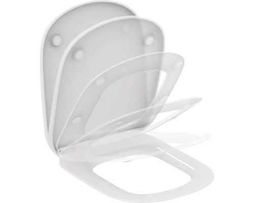 Capac WC cu închidere lentă Ideal STANDARD Tesi duroplast alb 44,5x36,5 cm