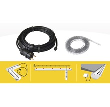 Cablu degivrare jgheaburi/burlane, inclusiv ștecăr și termostat, 900 W, 30 m, 230 V-thumb-0