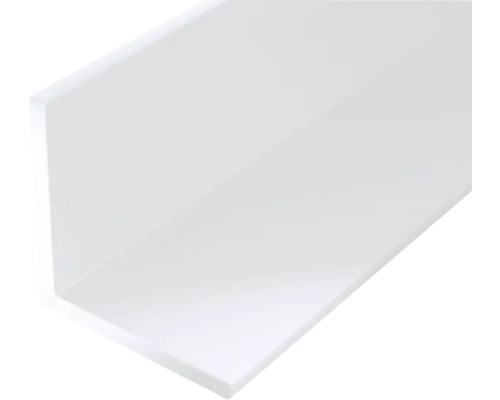 Cornier plastic Alberts 10x10x1 mm, lungime 2m, alb Profil unghiular din plastic