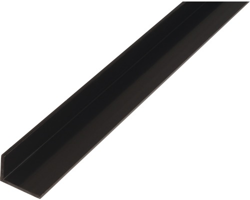 Cornier plastic Alberts 20x10x1,5 mm, lungime 2m, negru