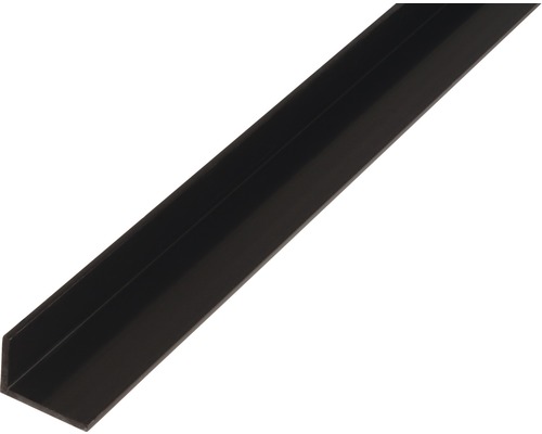 Cornier plastic Alberts 20x10x1,5 mm, lungime 2m, negru Profil unghiular din plastic