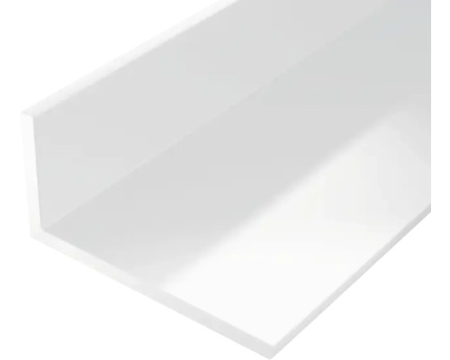 Cornier plastic Alberts 20x10x1,5 mm, lungime 2m, alb