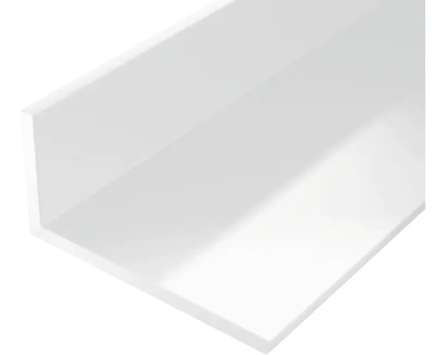Cornier plastic Alberts 20x10x1,5 mm, lungime 2m, alb Profil unghiular din plastic
