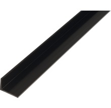 Cornier plastic Alberts 40x10x2 mm, lungime 2m, negru-thumb-0