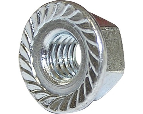 Piulițe hexagonale cu flanșă autoblocare Dresselhaus M10 DIN6923 oțel zincat, 100 bucăți Piulițe hexagonale cu flanșă autoblocare Dresselhaus M10 DIN6923 oțel zincat, 100 bucăți