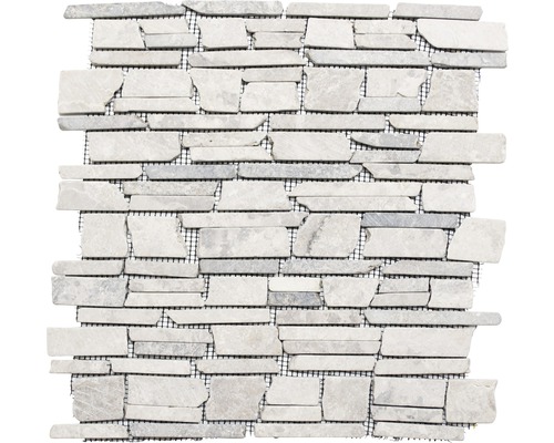 Mozaic marmură MOS Brick 230 Uni gri 30,5x30,5 cm