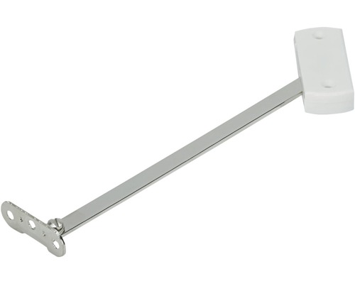 Limitator Hettich 240mm max. 85°, plastic alb, pentru uși mobilă cu deschidere în sus & jos