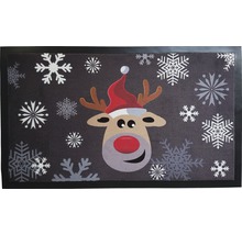 Covor de intrare cu ren și model de fulgi de zăpadă