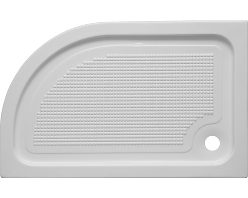 Cădiță de duș asimetrică Belform Cubo 80x120x15 cm acril alb stânga 27CB0075