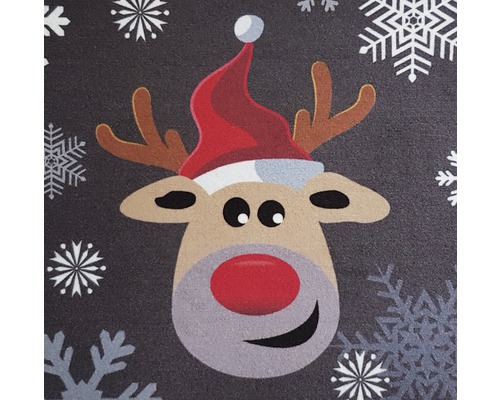 Covor de intrare cu motiv ren și fulgi de zăpadă