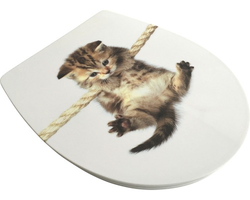 Capac de toaletă cu motiv pisică