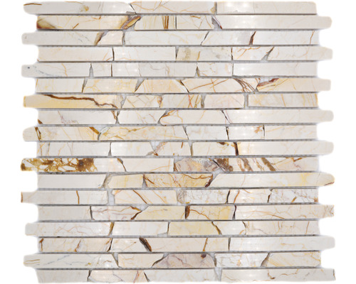 Mozaic marmură MOS Brick 2807 Golden Cream polișat 30,5x32,2 cm