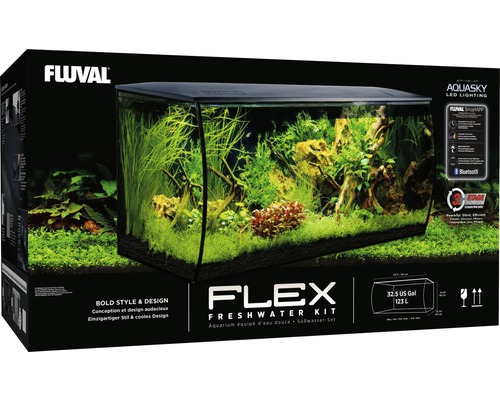 Ambalaj set complet acvariu apă dulce Fluval Flex