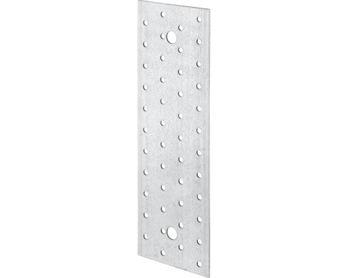 Placă perforată de îmbinare lemn Alberts 240x80x2 mm, oțel zincat Sendzimir Conector placă perforată din metal cu găuri de foraj