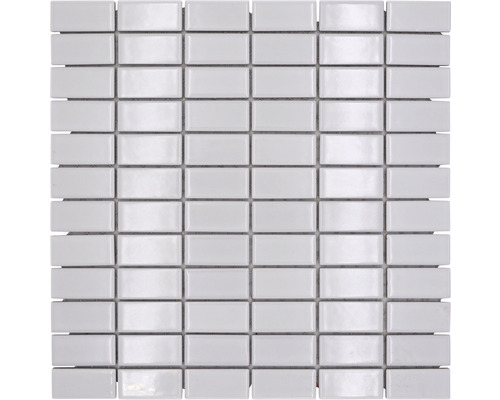Mozaic piscină ceramic ST 370 alb lucios 30x30 cm Placă de mozaic din ceramică