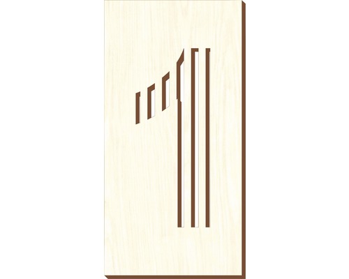 Număr casă „1” pentru poartă/ușă, placaj lemn perforat