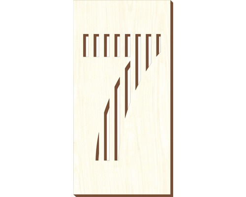 Număr casă „7” pentru poartă/ușă, placaj lemn perforat