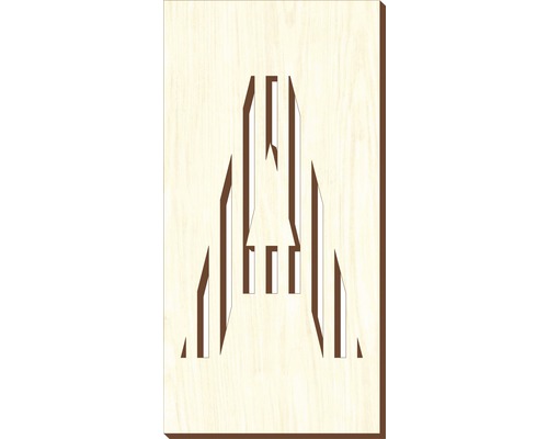 Literă casă „A” pentru poartă/ușă, placaj lemn perforat