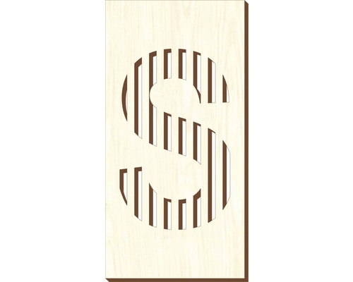 Literă casă „S” pentru poartă/ușă, placaj lemn perforat