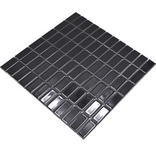 Mozaic piscină ceramic ST 390 negru lucios 30x30 cm