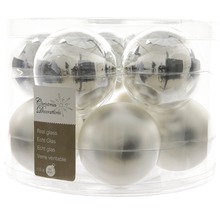 Pachet de zece globuri de Crăciun din sticlă, diametru 60 milimetri