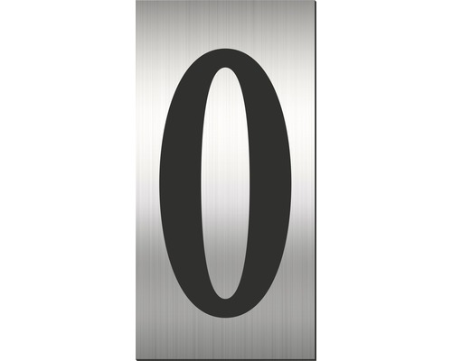 Număr casă „0” pentru poartă/ușă, material plastic ABS gravat
