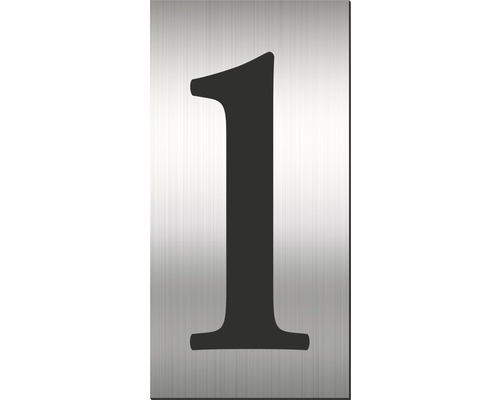 Număr casă „1” pentru poartă/ușă, material plastic ABS gravat