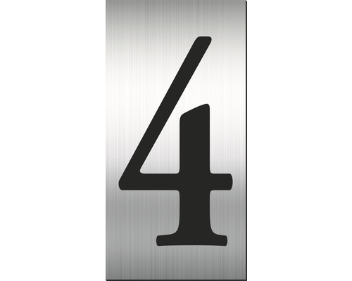Număr casă „4” pentru poartă/ușă, material plastic ABS gravat