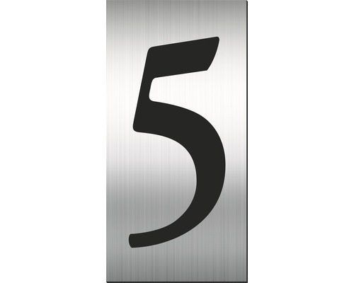 Număr casă „5” pentru poartă/ușă, material plastic ABS gravat